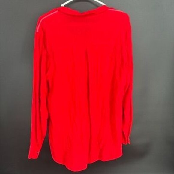 Ladies Rock & Republic Red Hot Long Sleeve Button Up Blouse Size Large - Picture 6 of 9